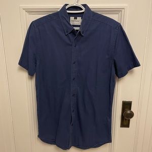 Short sleeve Top man cotton button down tee